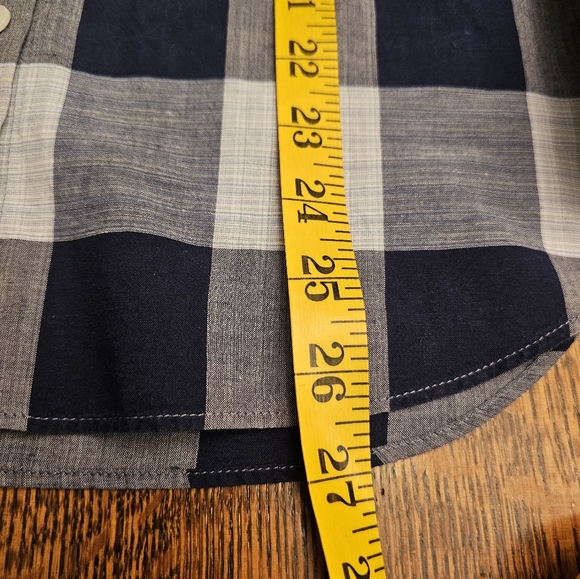 Lafayette 148 New York Plaid Linen Blend Button Down Shirt - Picture 11 of 12